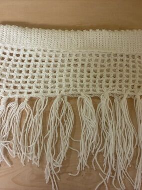 Handmade White Crochet swimsuit cover up skirt
